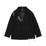 Men's Casual Suit Man Blzer Hand-Threading Solid Color Suit Coat Men's Loose Lapels Casual Small Suit