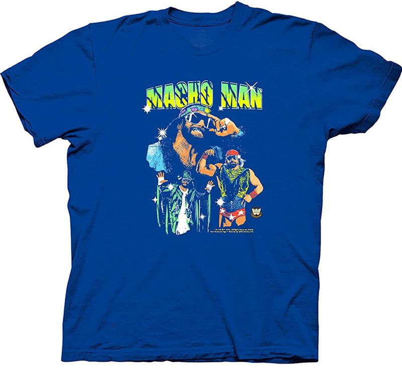 Macho Man Randy Savage Costume Printed Plus Size Men'S Round Collar Short-Sleeved T-Shirt