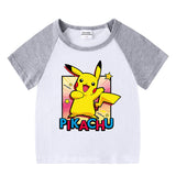 Children Pokemon Pikachu T Shirt Cotton Short Sleeve T-shirt Casual Sports Cute