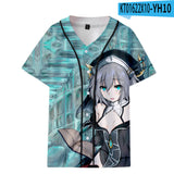 Baggy Baseball Jersey Printed Break Fashion Short Sleeve Baseball Uniform