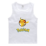 Children Pokemon Pikachu T Shirt Cotton Leisure Sports Sweat-Absorbent Short Sleeve