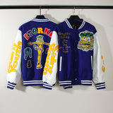 Saint Michael Baseball Jacket Embroidered Badge Baseball Uniform Jacket Autumn and Winter