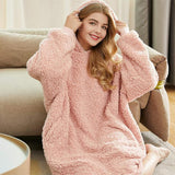 Hoodies Blankets Winter Lambskin Hooded Sweater