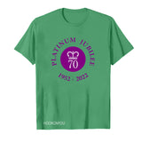 Inspired by Queen's Platinum Jubilee 2022 Elizabeth 70 Years T-Shirt Graphic Print Crew Neck