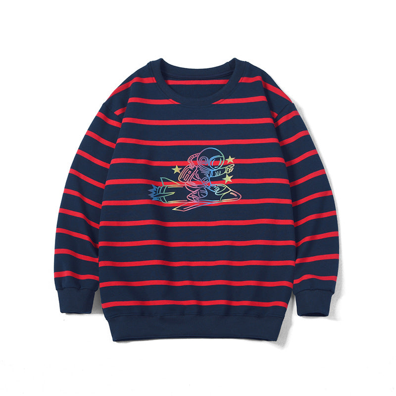 Children Boy Hoodie Spring Children's Clothing Boys' Striped Long Sleeve