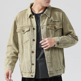 Paisley Denim Jacket Men's Denim Jacket Baggy Casual Jacket Spring and Autumn