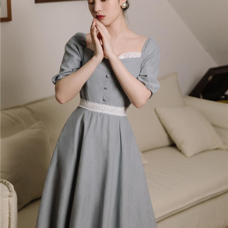 Women's cottagecore Dress Summer Retro Design Dress for Women