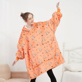 Hoodies Blankets Home Casual Wear Large Size Hooded Sweater Lazy Lambswool Double Layer