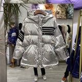 Women Winter Coats Puffer Jacket Down Coat Fall Winter Hooded Down Jacket Female Loose White Duck Down Coat