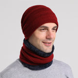 Men's Winter Hats Wool Hat Men's and Women's Fleece-Lined Thickened Pullover