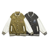 Vintage Letterman Jacket Autumn College Style Embroidered Coat