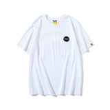 WGM Shirt Short Sleeve Printed round Neck Loose Short Sleeves