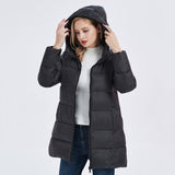 Women Winter Coats Puffer Jacket Down Coat Hooded Mid-Length Down Jacket Female Warm Down Jacket