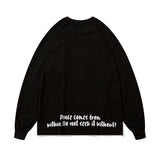 Mens Fall Outfits Love Vibe Style Couple Wear Oversize High Street Long Sleeve T-shirt