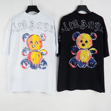 Palm Angels Sweatshirts Painted Bear Letter Print Short-Sleeve Men and Women