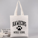 Stranger Things Hellfire Club Handbag Hawkins Middle School Printing Fashion Canvas Reticule