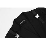 Men's Casual Suit Man Blzer Bandage Design Suit Jacket Men's Dark Loose Lapels Top Leisure Suit