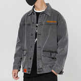 Paisley Denim Jacket Men's Spring and Autumn Baggy Casual Jacket