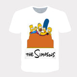 Homer Simpson Shirt Summer T-shirt Printed Loose Short Sleeve