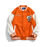 The Bears Varsity Jacket Contrast Color Sports Baseball Uniform Men's Autumn Bear Jacket Youth Cartoon Embroidered Jacket