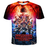 Stranger Things T Shirt Summer Short Sleeve 3D Digital Printed Loose T-shirt Top