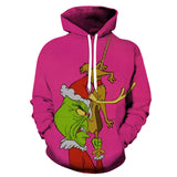 Grinch Hoodie  Pink Panther Cropped Hoodies Sweatshirt Women Long Sleeve