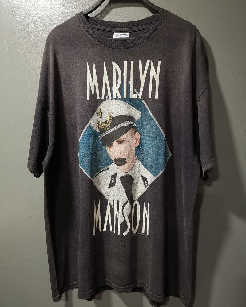 Marilyn Manson T Shirt Heavy Vintage Tee Short Sleeve T-shirt Men and Women Oversize