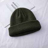 Toboggan Hat Women's Trendy Autumn and Winter Knitted Woolen Cap Winter