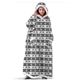 Hoodies Blankets Large Pocket Lazy Blanket Fleece Lamb Wool Bathrobe