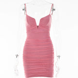 Maddy Euphoria Outfits Sexy V-neck Low-Cut Skirt Spring Hip Skirt