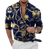 Men Beach T Shirts Long Sleeve Shirt Spring and Autumn