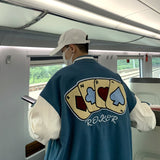 Baggy Jacket Baseball Uniform Men's Spring and Autumn Loose Embroidered Jacket