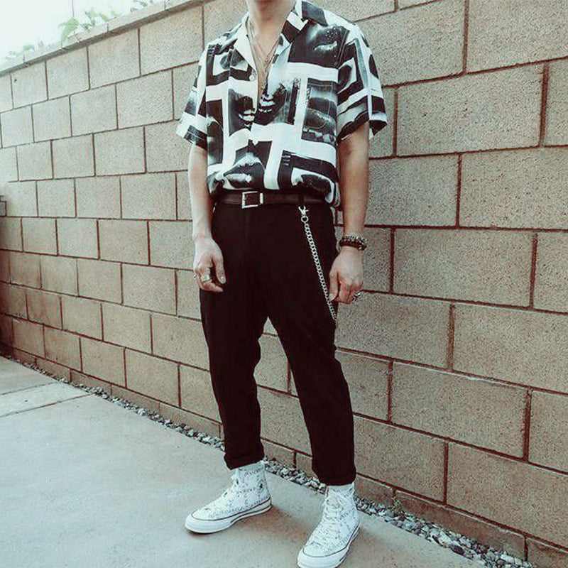 Rave Outfits Men Shirt Casual Men Solid Color Shirt Casual Heather Top