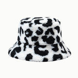 Leopard Fur Hat Bucket Hat