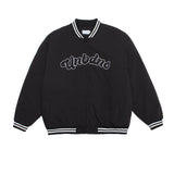 White Varsity Jacket Loose Street Baseball Uniform Men's Theme Letter Couple Cotton Jacket Jacket