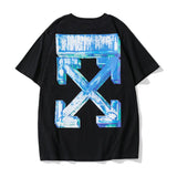 Spring and Summer Youth Cotton Short Sleeve Loose Arrow Cotton Tshirt Owt t shirt