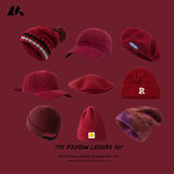 Toboggan Hat Beret Warm Wool Hat Female