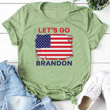 Let's Go Brandon T Shirt Women's Top Printed Short Sleeve T-shirt Women