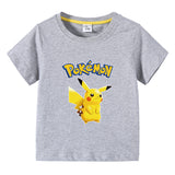 Children Pokemon Pikachu T Shirt Children Summer Clothing Short Sleeve T-shirt