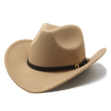 Cowboy Hats Cowboy Hat Autumn and Winter Woolen Hat for Men