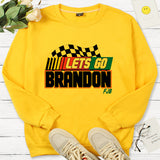 Let'S Go Brandon T Shirt English Letter Crew Neck Sweatshirt