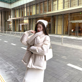 Women Winter Coats Puffer Jacket Down Coat Scarf White Duck Down Lightweight Stand-up Collar Down Jacket Women's Winter Coat