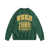 Preppy Aesthetic Sweatshirt Crew Neck Pullover Sweatshirt Male Baggy Coat