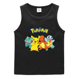 Children Pokemon Pikachu T Shirt Cotton Leisure Sweat Absorbing Sports Vest