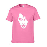 Marilyn Manson T Shirt Sketch Head Print Short Sleeve Men and Women Loose