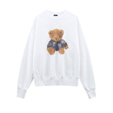 We11 Done Sweatshirts Teddy Bear Pattern for Men and Women