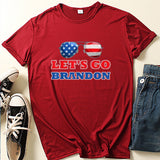 Let'S Go Brandon T Shirt Us Printed Short-Sleeved Top