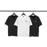 We11 Done T Shirts Irregular Reflective Stripe Corrugated Short Sleeve Casual Summer