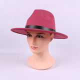 Mens Kentucky Derby Hats Solid Color Hat Retro Fedora Hat Men's and Women's Top Hat