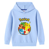 Children Pokemon Pikachu Hoodie Spring and Autumn Cotton Hooded Sweater